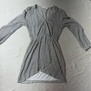 Honey Belle Faux Wrap Longsleeve Dress